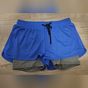 Champion Blue and Gray Women's Athletic Shorts